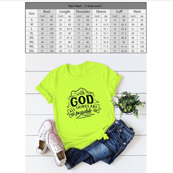 Matthew 19:26 Bible Verse T-shirt! - Picture 2 of 3